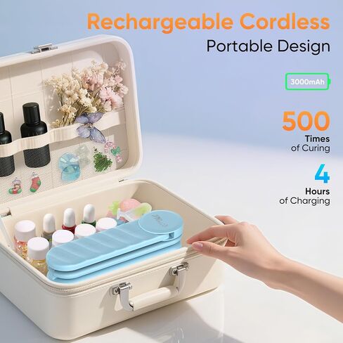 PPESULK Cordless UV Light for Resin Curing, 3000mAh Rechargeable Fast UV Resin Lamp with Timer and 34 Beads, Portable Resin Curing Machine for Resin Molds, Jewelry Making & DIY Crafts(Pink) in Saudi Arabia