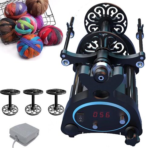 Electric Wheel with Digital Display and Foot Pedal Controller, Forward and Reverse Switching,for Hand Weaving and roving Making Projects (B) in Saudi Arabia