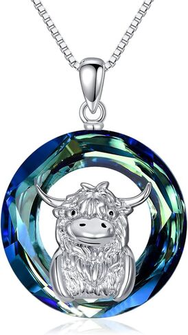 PELOVNY قلادة الحصان للنساء 925 فضة الخيول قلادة قلادة مع Moonstone عيد الميلاد مجوهرات هدايا لمحبي الخيول in Saudi Arabia