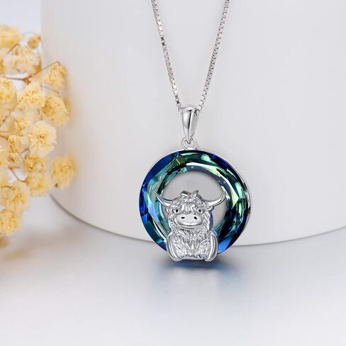 PELOVNY قلادة الحصان للنساء 925 فضة الخيول قلادة قلادة مع Moonstone عيد الميلاد مجوهرات هدايا لمحبي الخيول in Saudi Arabia