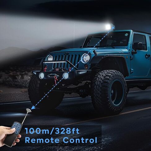 Remote Control LED Search Light for Truck,360 Rotating White Go Outdoor Spot Light for Truck Trailer,Magnetic Mount Marine Spotlight for Boat 12V 24V in Saudi Arabia