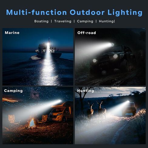 Remote Control LED Search Light for Truck,360 Rotating White Go Outdoor Spot Light for Truck Trailer,Magnetic Mount Marine Spotlight for Boat 12V 24V in Saudi Arabia