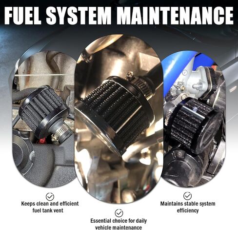 12mm Fuel Cell Vent Filter with 8AN (3/4-16) Female Fitting,High Efficiency Fuel Tank Breather/Vent Filter for Engine Fuels System,Universal Engine Vents Filters Car Accessories in Saudi Arabia