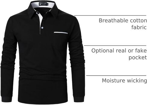 STTLZMC Men's Polo Shirt Long Sleeve Fashion Diagonal Strips Collar Classic Casual T-Shirt in Saudi Arabia