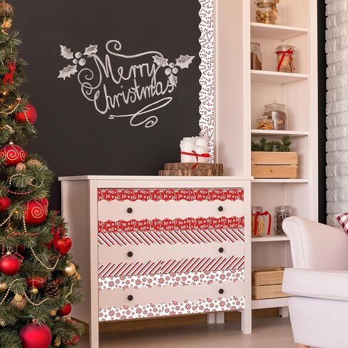 70 Ft Christmas Bulletin Board Borders Red Candy Cane Stripe Self-Adhesive Trim Border Stickers for Xmas Winter Party Home Office Decor in Saudi Arabia