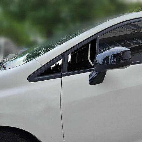 Kurtz Front Side Window Louvers for 9th Gen Honda Civic Sedan 2012 2013 2014 2015 Triangular Window Glass Blinds Air Vent Scoop Shades Cover Blinds Trim Sport Accessories ABS Bright Black 2PCS in Saudi Arabia