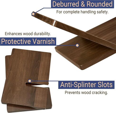 Solid Wooden Book Stand for Desktop Display & Reading –15.7" x 9.4" x 5.7" Extra Large Wood Open Book Holder for Cookbook, Bible, Recipe, Textbook, Magazine (N. American Black Walnut) in Kuwait