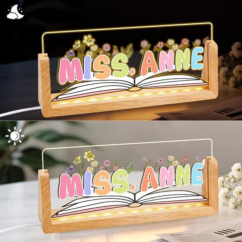 Ships Next Day, Custom Name Plate for Desk - Business Light Up Acrylic Desk Name Plate Personalized Elegant Office Gift for Boss Coworker Teacher Employee Appreciation Gift, Office Decor for Women Men in Saudi Arabia