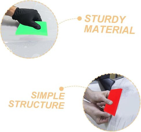 Unomor 2Pcs Auto Film Scraper Durable Car Window Tint Squeegees Versatile Cleaning Tool for Film Application Sturdy Reliable for Car Home Use in Saudi Arabia