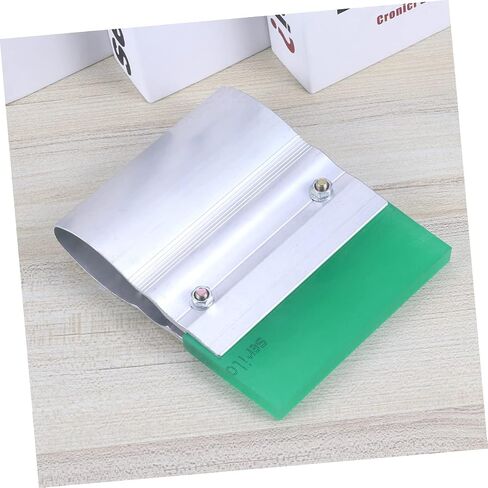 Wear Resistant Rubber Squeegee with Aluminum Handle for Silk Screen Printing Durable DIY Rubber Scraper Tool for Textile and Graphic Applications Molded High Pressure Random Color in Saudi Arabia