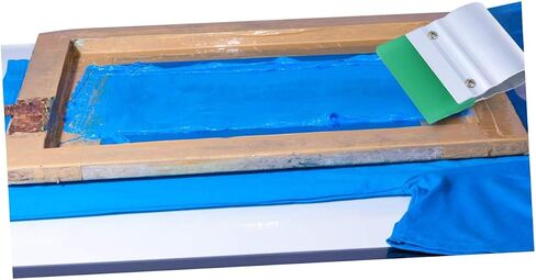 Wear Resistant Rubber Squeegee with Aluminum Handle for Silk Screen Printing Durable DIY Rubber Scraper Tool for Textile and Graphic Applications Molded High Pressure Random Color in Saudi Arabia