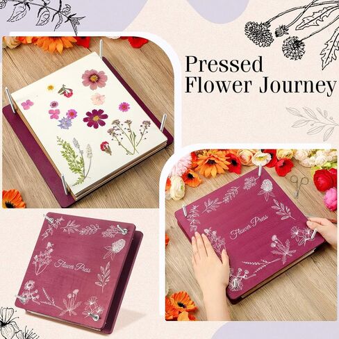 Hoolerry Extra Large Flower Press Kit 11" x 11" Wooden Floral Presser 10 Layers Wedding Bouquet Preservation Kit Dried Flower Art for Bookmark Floral Drying Gift(Olive) in Saudi Arabia