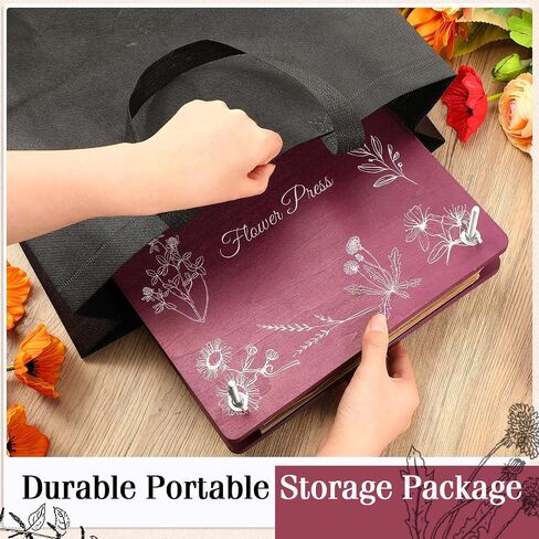 Hoolerry Extra Large Flower Press Kit 11" x 11" Wooden Floral Presser 10 Layers Wedding Bouquet Preservation Kit Dried Flower Art for Bookmark Floral Drying Gift(Olive) in Saudi Arabia