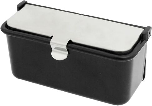 uxcell Metal Lid Smokeless Adhesive Car Cigarette Ashtray Holder Black Silver Tone in Saudi Arabia