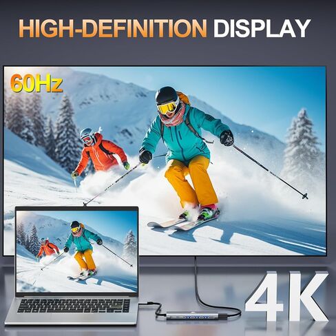 محور USB C 9 في 1 مع 4K HDMI، 100W PD، منفذ USB C، USB 3.0، RJ45 Ethernet، قارئ بطاقة SD/TF، ​​محطة إرساء متوافقة مع MacBook Pro/MacBook Air، XPS، Chromebook والمزيد من الأجهزة من النوع C in Kuwait