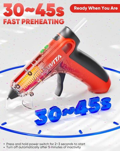 4V Pink Cordless Hot Glue Gun Kit with 30 Multi-Color Glue Gun Sticks, Fast Preheating, USB-C Rechargeable with 2600mAh Built-in Battery, Less-Drip Hot Melt Glue Gun for DIY, Crafting, Art in Saudi Arabia