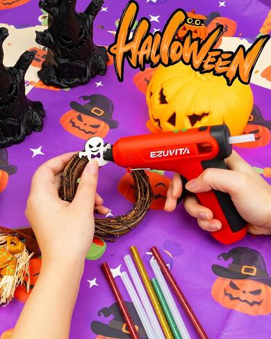 4V Pink Cordless Hot Glue Gun Kit with 30 Multi-Color Glue Gun Sticks, Fast Preheating, USB-C Rechargeable with 2600mAh Built-in Battery, Less-Drip Hot Melt Glue Gun for DIY, Crafting, Art in Saudi Arabia