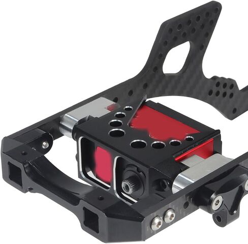 Aluminum Alloy Steering Servo Guard Armor SOA Cover, RC Servo Guard Armor, CNC Processed Protective Cover for 1/10 RC Crawler Cheeter Rig Rock Bouncer Roll Cage Capra RR10 Wraith D (Black) in Saudi Arabia