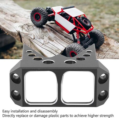 Aluminum Alloy Steering Servo Guard Armor SOA Cover, RC Servo Guard Armor, CNC Processed Protective Cover for 1/10 RC Crawler Cheeter Rig Rock Bouncer Roll Cage Capra RR10 Wraith D (Black) in Saudi Arabia