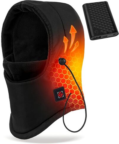 Graphene Heated Balaclava for Kids 6000mAh Battery Intelligent Rechargeable Outdoor Gifts for Winter Cold Weather in Saudi Arabia
