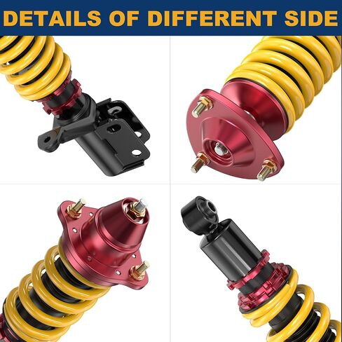 Lowering Coilovers Struts Compatible for 2002-2006 Acura RSX DC5 Front+Rear Shocks Adjustable Height Suspension Coil Spring Strut (Only for Coupe 2.0L) (Set of 4)(Yellow) in Saudi Arabia