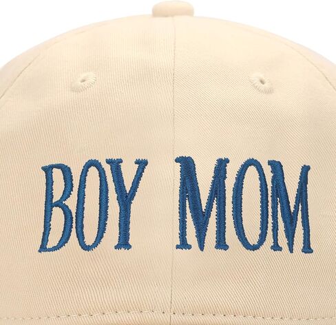 Boy Mom Hat, Adjustable Size Baseball Cap, Gift for Mother’s Day Birthday Christmas Beige in Saudi Arabia