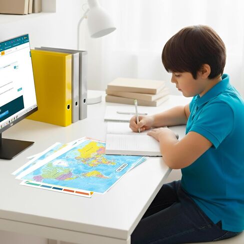 الصفحة المرجعية لاختصارات Excel وPowerPoint وWord - إدراج مغلف ثلاثي الحلقات مزدوج الجوانب لمهارات الكمبيوتر وتنظيم الدراسة - ورقة لامعة متينة (عبوتان) in Saudi Arabia