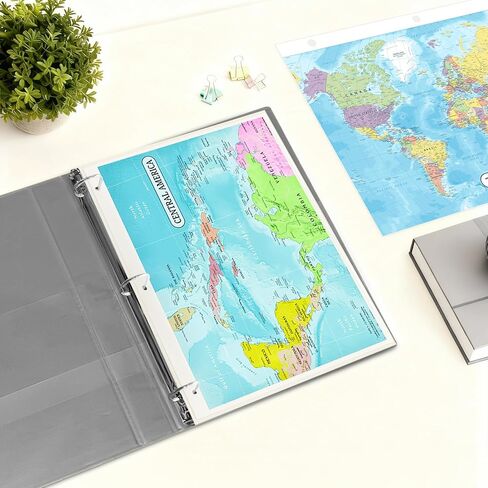 الصفحة المرجعية لاختصارات Excel وPowerPoint وWord - إدراج مغلف ثلاثي الحلقات مزدوج الجوانب لمهارات الكمبيوتر وتنظيم الدراسة - ورقة لامعة متينة (عبوتان) in Saudi Arabia
