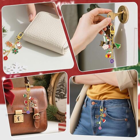 Gaiett 319 Pcs Christmas Keychain Making Kit with Charms, Christmas Bag Charm Making Kit Including 112 Charms 20 Keychain Clips Hooks 25 Extender Chains 160 Jump Ring and Jewelry Plier for DIY Crafts in Saudi Arabia