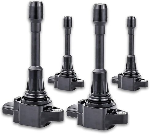 Set of 4 Ignition Coil Pack 2.5 L4 Compatible with Nissan 2002 2003 2004 2005 2006 Altima, 02-08 Sentra XTrail, 2010 2011 2012 2013 X-Trail Replacement for UF350 C1398 224488H300 in Kuwait