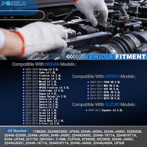 Set of 4 Ignition Coil Pack 2.5 L4 Compatible with Nissan 2002 2003 2004 2005 2006 Altima, 02-08 Sentra XTrail, 2010 2011 2012 2013 X-Trail Replacement for UF350 C1398 224488H300 in Kuwait