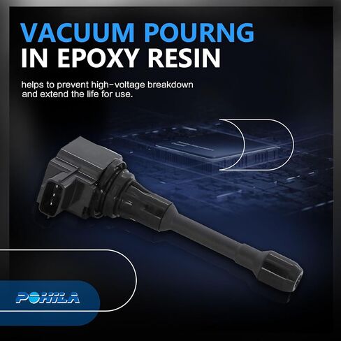 Set of 4 Ignition Coil Pack 2.5 L4 Compatible with Nissan 2002 2003 2004 2005 2006 Altima, 02-08 Sentra XTrail, 2010 2011 2012 2013 X-Trail Replacement for UF350 C1398 224488H300 in Kuwait