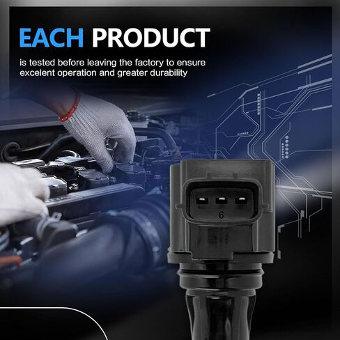 Set of 4 Ignition Coil Pack 2.5 L4 Compatible with Nissan 2002 2003 2004 2005 2006 Altima, 02-08 Sentra XTrail, 2010 2011 2012 2013 X-Trail Replacement for UF350 C1398 224488H300 in Kuwait