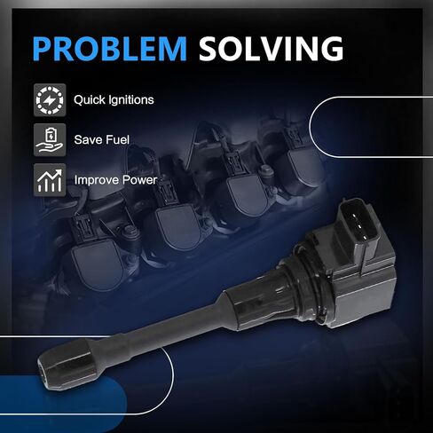 Set of 4 Ignition Coil Pack 2.5 L4 Compatible with Nissan 2002 2003 2004 2005 2006 Altima, 02-08 Sentra XTrail, 2010 2011 2012 2013 X-Trail Replacement for UF350 C1398 224488H300 in Kuwait
