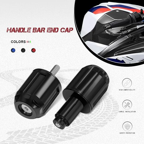 Motorcycle Handlebar Bar Ends Plug, CNC HandleBar Bar Ends Grips Plug Fit For Kawasaki Yamaha Honda Suzuki Aprilia And Motorcycles With Handlebar Inner Diameter Of 14-22mm (Red) in Saudi Arabia