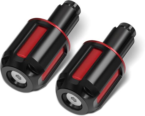 Motorcycle Handlebar Bar Ends Plug, CNC HandleBar Bar Ends Grips Plug Fit For Kawasaki Yamaha Honda Suzuki Aprilia And Motorcycles With Handlebar Inner Diameter Of 14-22mm (Red) in Saudi Arabia