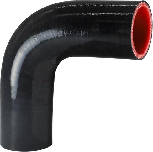 90 Degree Elbow ID 4'' (102mm) Silicone Hose Coupler, Reinforced 4-layer Wall 5MM for Cold Air Intake, Turbo, Intercooler, 4"leg Length(102mm) Automotive Radiator Hose in Saudi Arabia