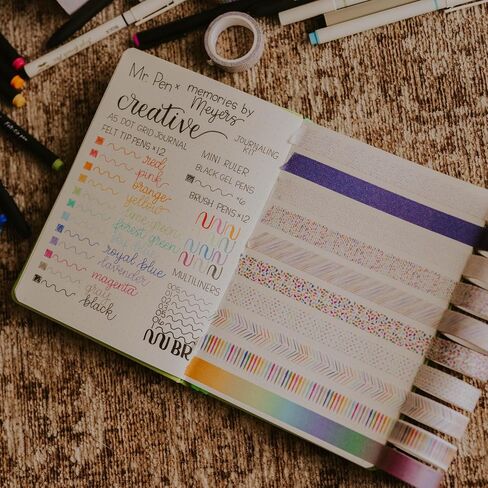 Mr. Pen- Creative Journaling Kit, 300-Piece Set for Bullet Point Journaling, Includes Notebook, Pens, Markers, Washi Tape & Tabs, Giftable Journaling Supplies for Beginners & Pros in Saudi Arabia