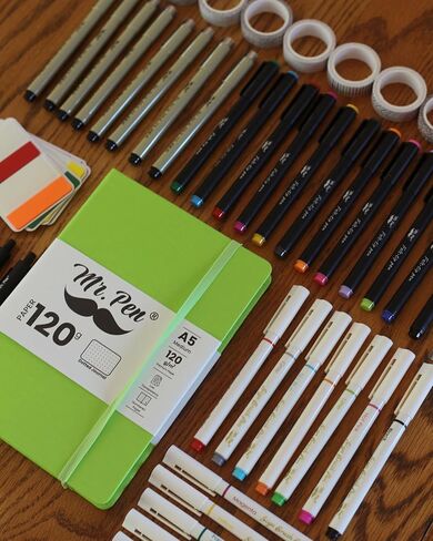 Mr. Pen- Creative Journaling Kit, 300-Piece Set for Bullet Point Journaling, Includes Notebook, Pens, Markers, Washi Tape & Tabs, Giftable Journaling Supplies for Beginners & Pros in Saudi Arabia