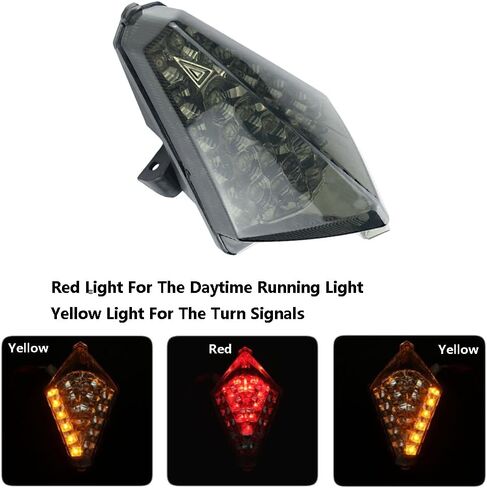 MACHSWON Tail Light Blinker, 1PC Motorcycle Tail Light Running Brake Lamp LED Indicator, Compatible with YAMAHA YZF R1 2007-2008 (Smoked) in Saudi Arabia