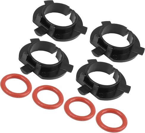 Motoforti H7 LED Headlight Adapter Holder, Bulb Retainer Holder, for Hyundai Veloster 2012-2016, Plastic, Black, 4pcs in Saudi Arabia