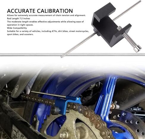 Qiilu ATV Chain Alignment Tool, Accurate Motorcycle Chain Alignment Tool, Multifunctional for ATVs, Scooters, and Motorbikes in Saudi Arabia