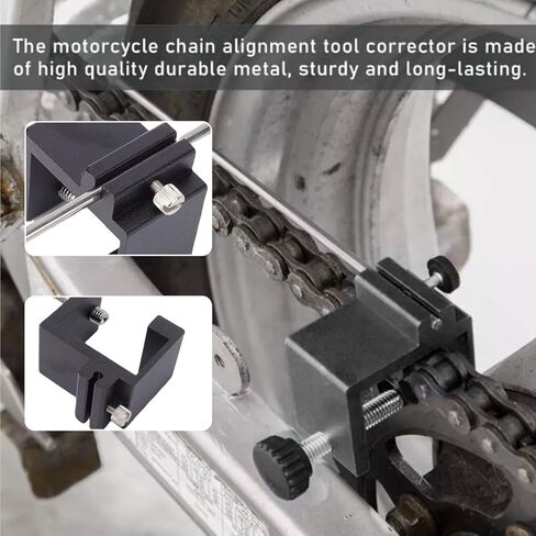 Qiilu ATV Chain Alignment Tool, Accurate Motorcycle Chain Alignment Tool, Multifunctional for ATVs, Scooters, and Motorbikes in Saudi Arabia