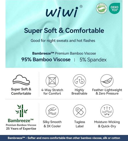 WiWi Pajamas for Women Bamboo Viscose Long Sleeve Sleepwear with Pants Set Soft Casual Pj Warm Lounge Sets S-XXL in Saudi Arabia