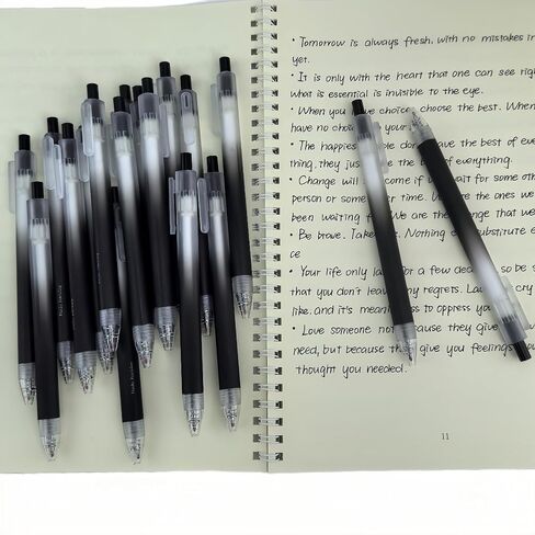 RT01P6, Gel Ink Rollerball Triangular Pen Holder, Press Neutral Pen, Black Ink, 0.5mm Ultra-Fine Pen Tip, Writting Smooth, One Box of 6 Pens (Black RT01P6) in Saudi Arabia