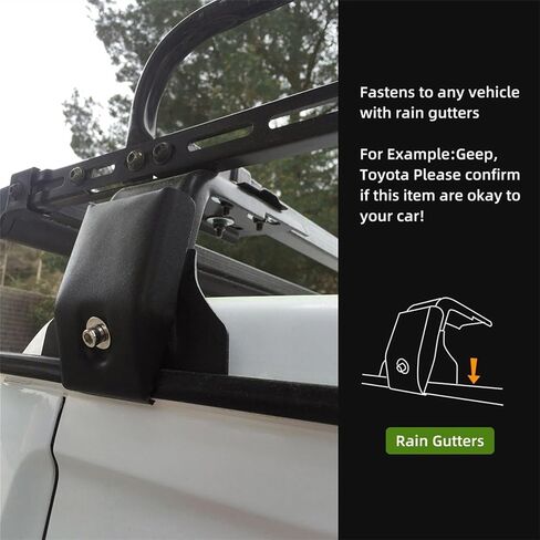 Universal Roof Rack Gutter Mount Heavy Duty Cross Bars Adapter Car Roof Mount Bracket Accessories (19-23CM 1PC) in Saudi Arabia
