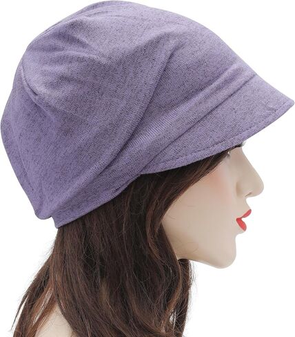 ZLYC Women Slouchy Beanie with Short Visor Brim Double Layer Lining Knit Skull Cap in Saudi Arabia