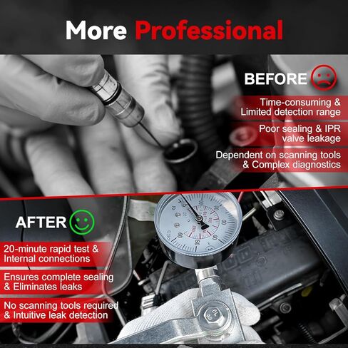 High Pressure Oil System IPR Air Test Tool Kit with Gauge, Compatible with Ford 6.0L-7.3L Powerstroke Diesel Engines in Saudi Arabia