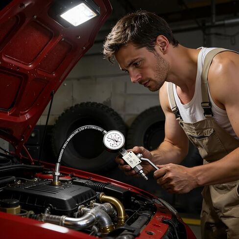 High Pressure Oil System IPR Air Test Tool Kit with Gauge, Compatible with Ford 6.0L-7.3L Powerstroke Diesel Engines in Saudi Arabia