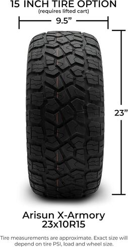 إطار عربة الجولف بحزام فولاذي Arisun X-Armory 23x10-R12 DOT (6 طبقات) - طقم من قطعتين in Kuwait
